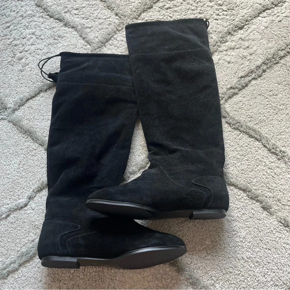 Brigitte Bailey boots Mack tall knee high leather suede black new in box 9 - Picture 1 of 15